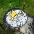 Schockoladen- Bananen auf dem Grill